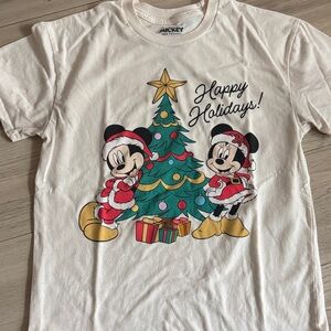 Mickey & Minnie Mouse Holiday T-Shirt - Cream